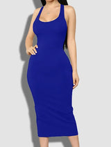 New Sleeveless Full Length Wrapped Women's Dresses