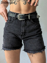 Women's Blue Casual Denim Shorts