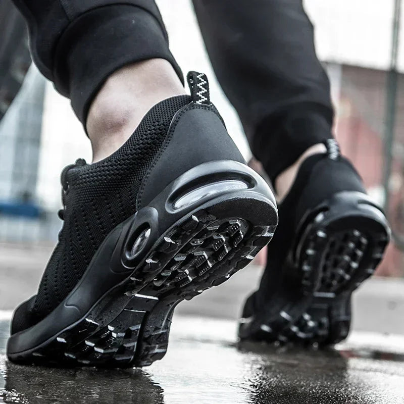 Women Safety Shoes Air Cushion Steel Toe Sneakers