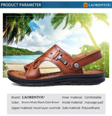 Men Leather Buckle Casual Sandals