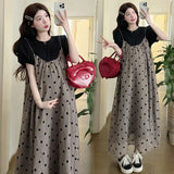 Summer Maternity Two-Piece Skirt Set