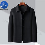 Men Slim Fit Wool Coat Business Jacket