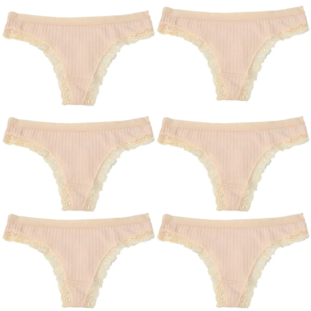 Women Mid-Rise Lace Thong