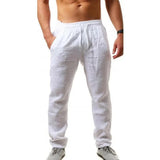 Men Cotton Hemp Casual Pants