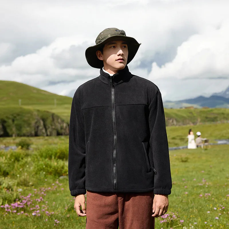 Unisex Plus Size Softshell Fleece Jacket