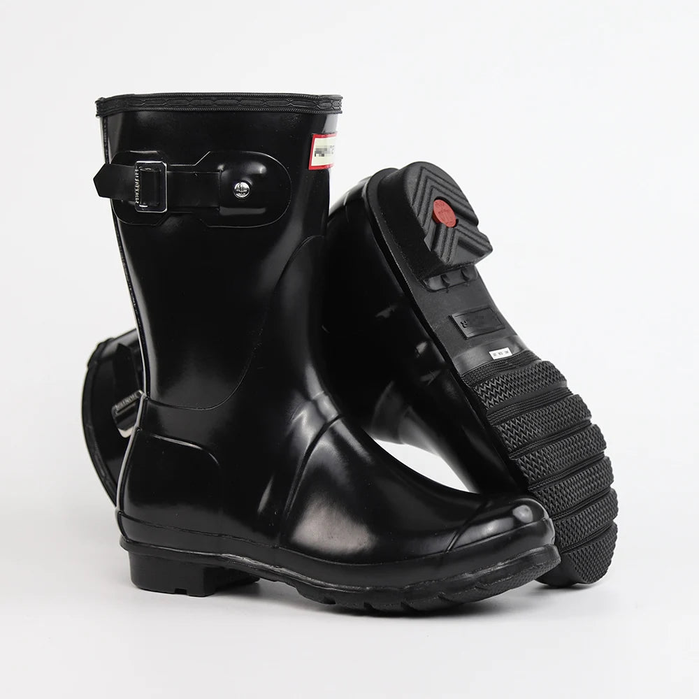 Women Mid Calf Boots Embroidered Leather