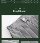 Women Pleated Midi College Skirt