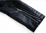 Women's Faux Leather Lapel Biker Jacket