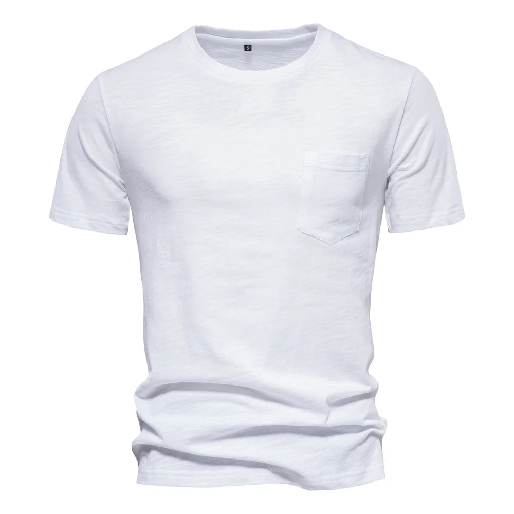 Men Cotton O-Neck Summer T-Shirt