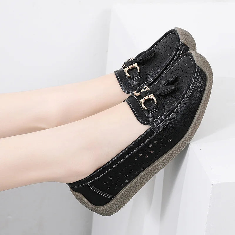 Round Toe Nurse Loafers – Soft Sole & Non-slip 2025