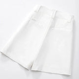 Women's High Waist Linen Shorts