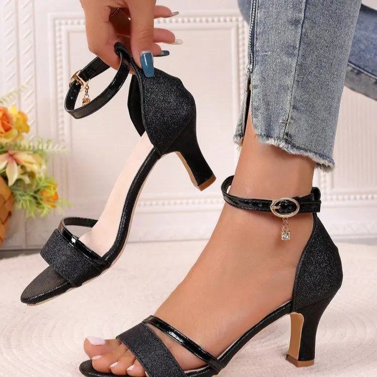 Open Toe Thin Heels – Luxury Party Sandals
