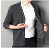 Men V-Neck Knit Cardigan