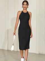 Casual Solid Halter Neck Bodycon Women's Dresses