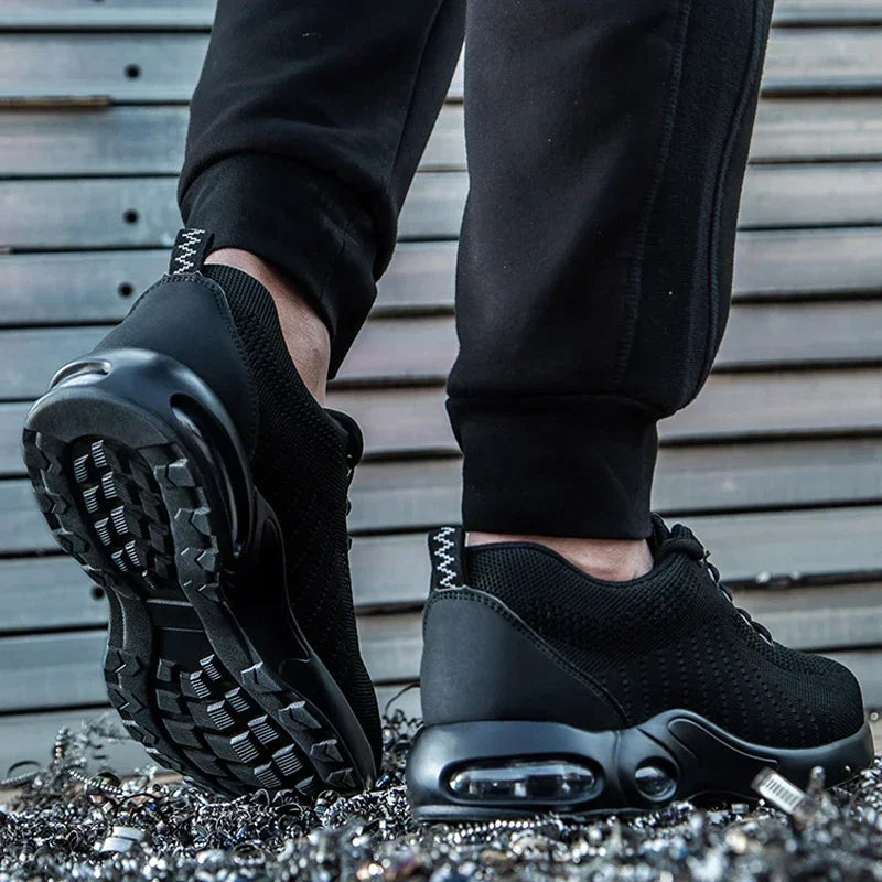 Women Safety Shoes Air Cushion Steel Toe Sneakers