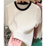 Women's O-Neck Slim Knit Sweater