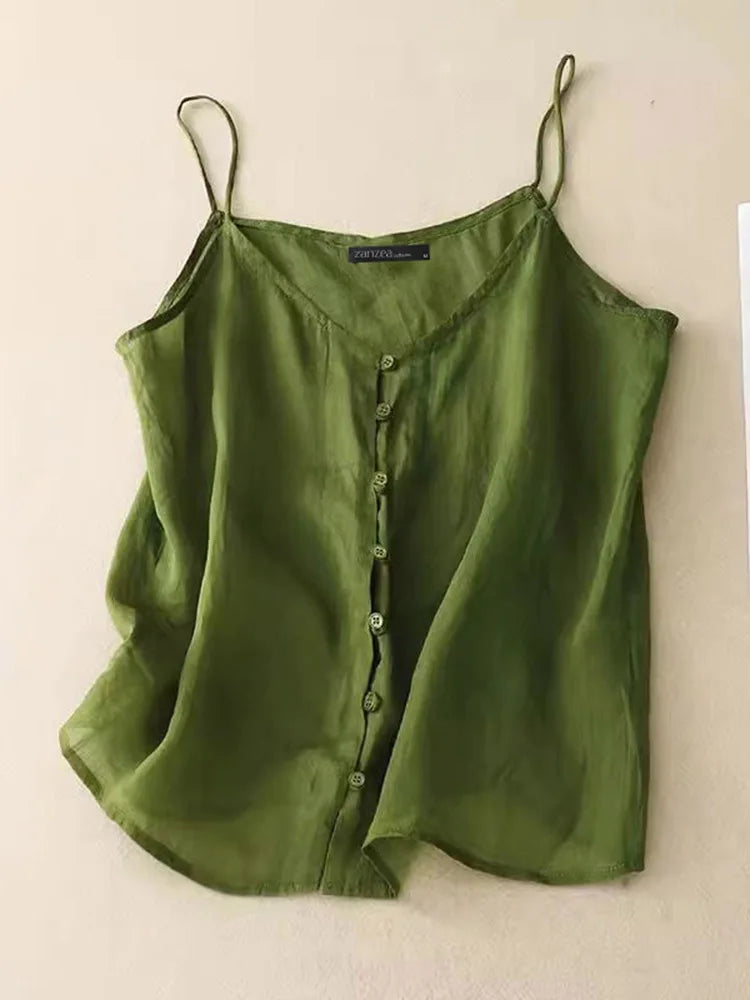 Women Button Loose Camisole