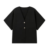 Women Solid Knit Button Waistcoat