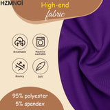 High-end fabric features for HZMNOI scrubs: breathable, machine washable, bouncy, soft; made of 95% polyester, 5% spandex.