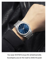 LIGE Men’s Leather Quartz Sports Watch