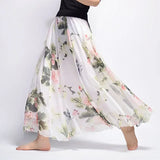 Women Boho Chiffon Long Skirt