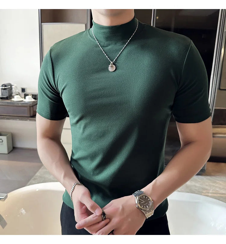 Men Korean Slim Fit Turtleneck Tee