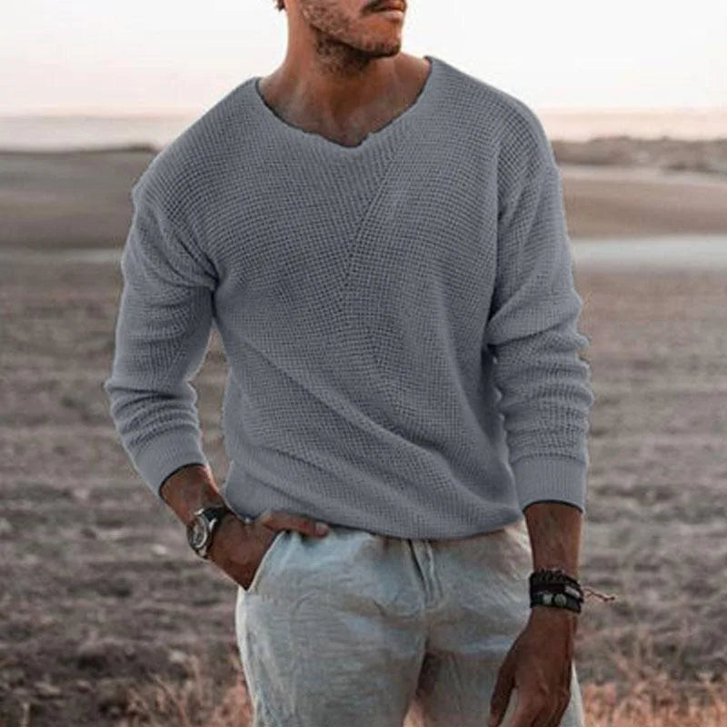 Men’s V-Neck Knitted Sweater