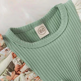 Girl Dress With Bowknot Striped Jumpsuit