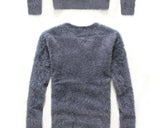 Men's Plus Size V-Neck Jumper