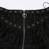 Women Zipper Gothic Mini Skirt