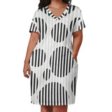 Women Sunflower V-Neck Beach Dress