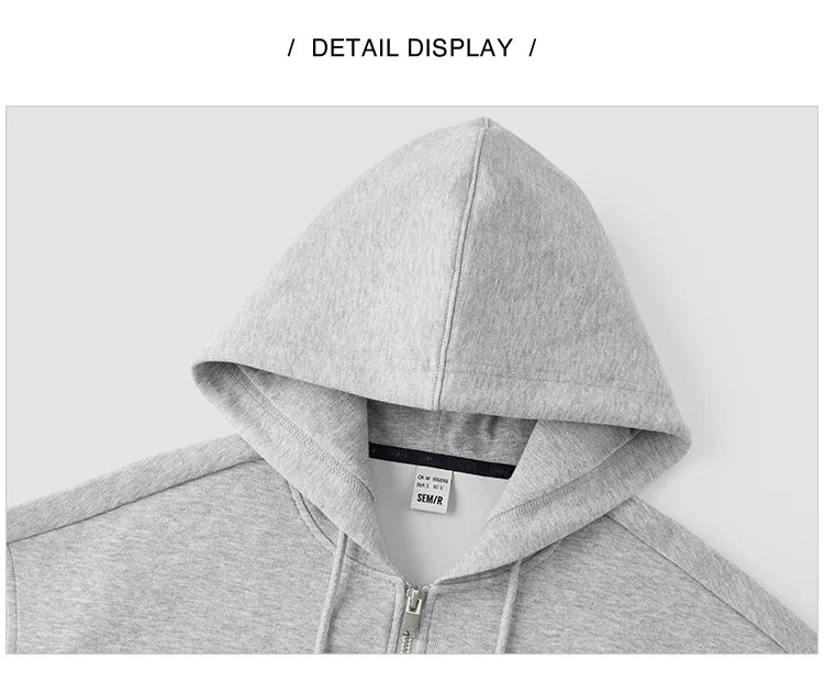 Semir Hooded Embroidered Drop Shoulder Jacket