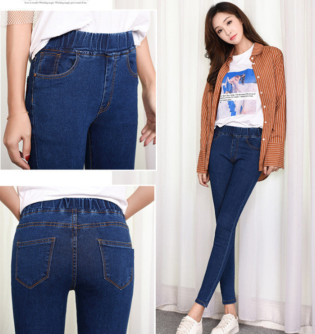 Women High Elastic Curvy Skinny Jeans