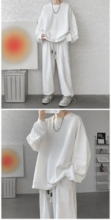 Men’s Plus Size Plain Tracksuit Set M–5XL