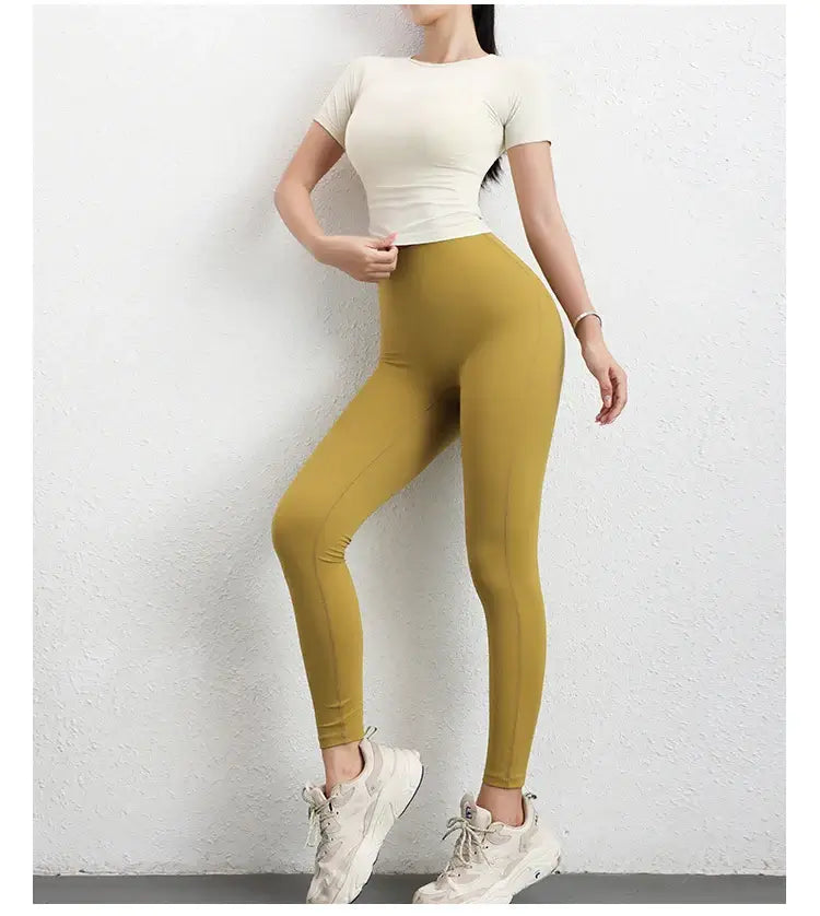 Women Compression T-Shirt Seamless Short Sleeve Gym Top