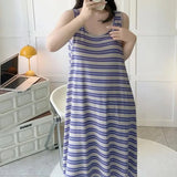 Women Striped Vest Plus Size Nightwear