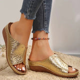 Women Huarache Wedge Sandals Summer Slides