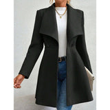 Women Button Lapel Work Coat