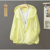 Men Solid Color Sunscreen Zipper Jacket