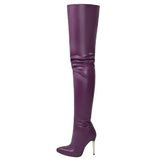 Women’s Over-the-Knee Metallic Heel Boots
