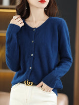 Women's Mink Cashmere Knit Cardigan