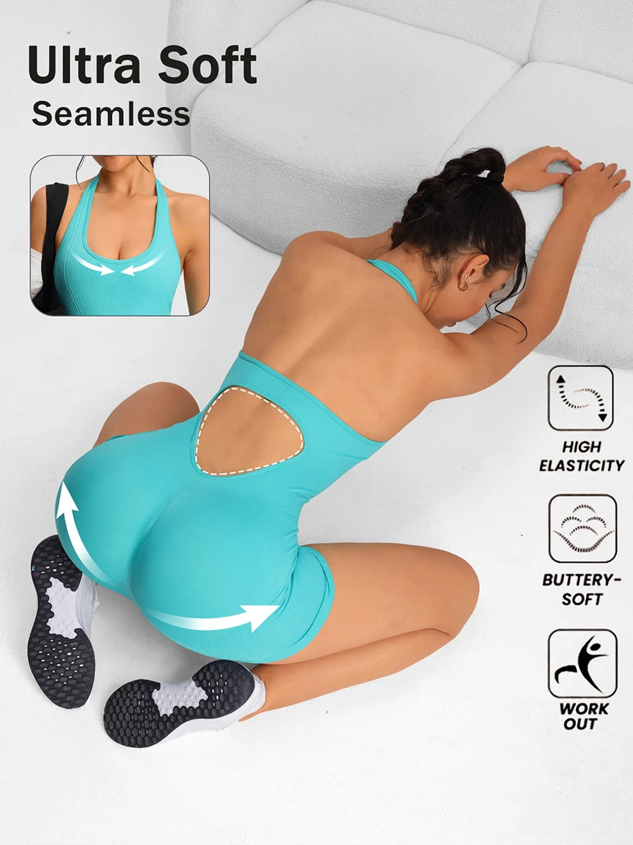 FitZora™ – Sports Gym Fitness Romper (Stretchy, Sleek & Performance-Ready)