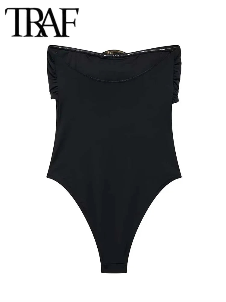 Off Shoulder Strapless Bodysuit – Summer Bodycon