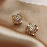 Women’s 14K Gold Zircon Pearl Earrings