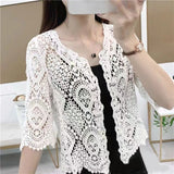 Women's Knitted Lace Shrug Cardigan