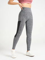 High-Waist Mesh Patchwork Women's Yoga Leggings – Hip Lifting Workout Pants