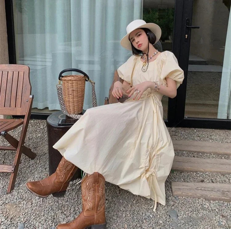 Women Mid Calf Boots Rose Embroidery Leather