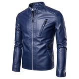 Men Faux Leather Motorcycle Jacket