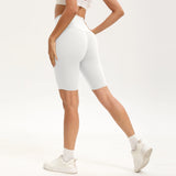 Women High Waist 3 Pocket Bike Shorts