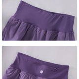 DRUR Knee-Length 2-in-1 Women's Yoga Shorts – High Waist Summer Gym Pants